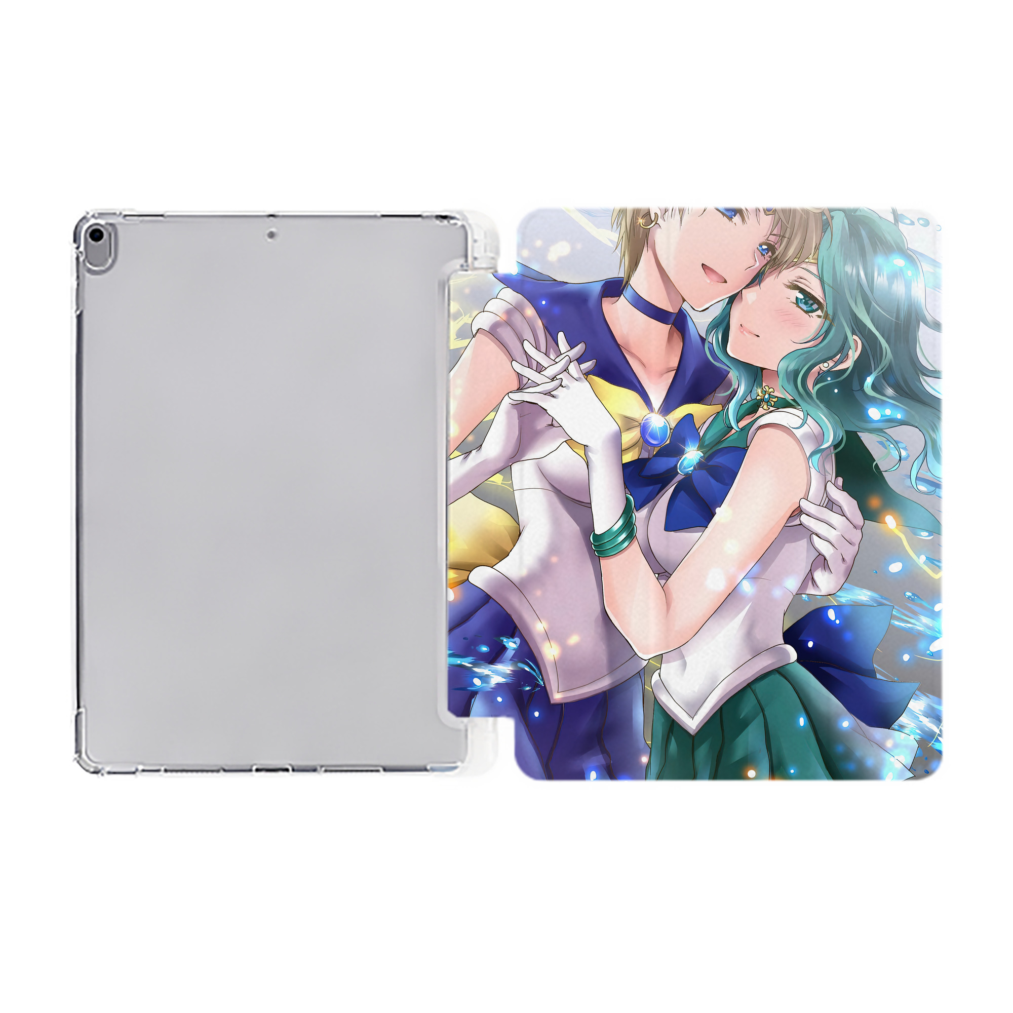 （画像用） 美少女戦士セーラームーン Sailor Moon IPad ケース ペン収納付き 三つ折りスタンド PUレザー×シリコン 対応機種9.5/10.5/10.9インチ
